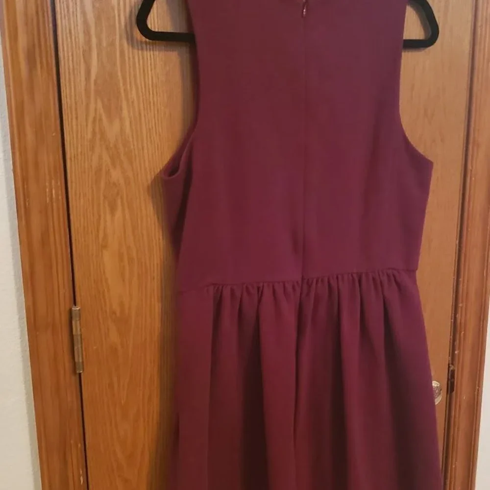 J. Crew Factory Sleeveless Maroon A-line Dress Womens Large